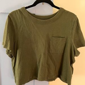 Madewell cropped tee, size XL